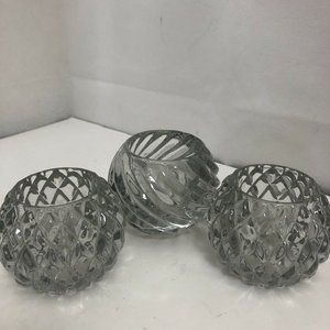 Set Of 3 Candle Holders Glasses / Candle Voltive